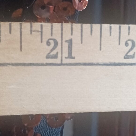 Vtg Pretty Guide Womens XL Sequins Top  Dolman Sleeve Party Black Gold  US - Picture 7 of 7